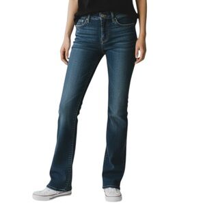 Lucky Brand Women’s Lil Maggie Jeans 10/30– Flare Low Rise Stretch Denim USA